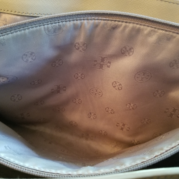 Authentic Tory Burch gray saffiano leather tote in like new condition. - Picture 10 of 13